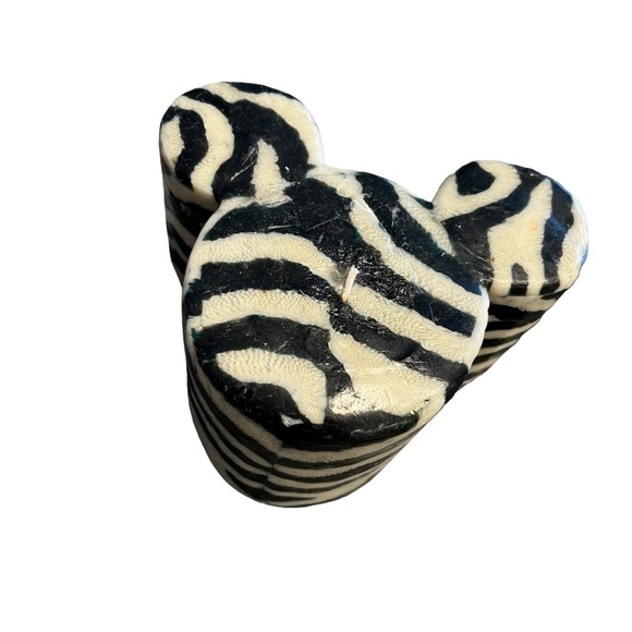New Swazi Candle Mickey Mouse Zebra Pattern Handmade Africa - Picture 6 of 8